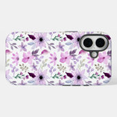 Elegant roze en paarse bloempatroon Case-Mate iPhone case (Achterkant (horizontaal))