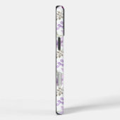 Elegant roze en paarse bloempatroon Case-Mate iPhone case (Achterkant / Rechts)
