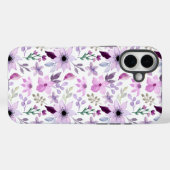 Elegant roze en paarse bloempatroon Case-Mate iPhone case (Achterkant (horizontaal))