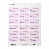 Elegant Roze en Paarse bloesems Etiket (Full Sheet)