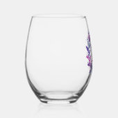 Elegant Roze en Paarse krans 40e verjaardagsfeestj Wijnglas Zonder Voet (Rechts)