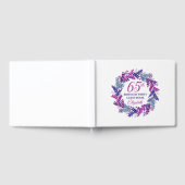 Elegant Roze en Paarse krans 65e verjaardagsfeestj Gastenboek (Volledig)