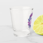 Elegant Roze en Paarse krans 65e verjaardagsfeestj Shot Glas (Links)