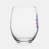 Elegant Roze en Paarse krans 70e verjaardagsfeestj Wijnglas Zonder Voet (Rechts)