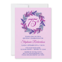 Elegant Roze en Paarse krans 75e verjaardagsfeestj