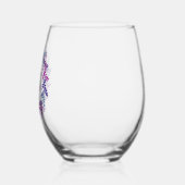 Elegant Roze en Paarse krans 80e verjaardagsfeestj Wijnglas Zonder Voet (Links)