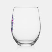 Elegant Roze en Paarse krans 85e verjaardagsfeestj Wijnglas Zonder Voet (Links)