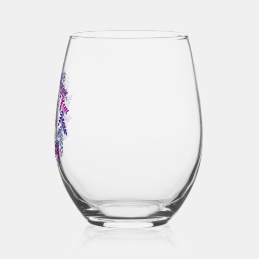 Elegant Roze en Paarse krans 85e verjaardagsfeestj Wijnglas Zonder Voet (Links)