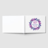 Elegant Roze en Paarse krans 95e verjaardagsfeestj Gastenboek (Volledig)