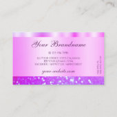 Elegant roze en Paarse mousserende glitter Shimmer Visitekaartje (Achterkant)