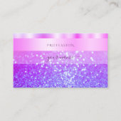 Elegant roze en Paarse mousserende glitter Shimmer Visitekaartje (Voorkant)