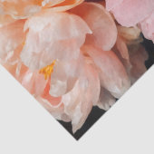 Elegant roze en peach peonies tissuepapier (Detail)
