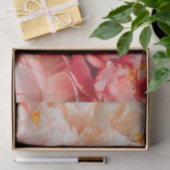 Elegant roze en peach peonies tissuepapier (Geschenk)