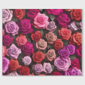 Elegant roze en rode Rozen Cadeaupapier (Vlak)