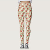 Elegant roze en rode rozen leggings (Voorkant)