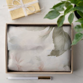 Elegant roze en wit, bloemenbruiloft tissuepapier (Geschenk)