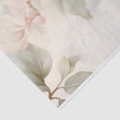 Elegant roze en wit, bloemenbruiloft tissuepapier (Detail)