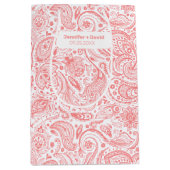 Elegant roze en wit bloemig paisley patroon medium cadeauzakje (Voorkant)