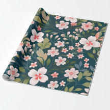 Elegant roze en wit bloemmotief