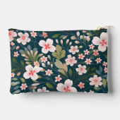 Elegant roze en wit bloemmotief etui (Achterkant)