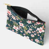 Elegant roze en wit bloemmotief etui (Open)