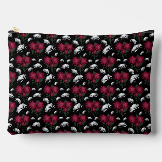 Elegant roze en wit bloemmotief etui (Voorkant)