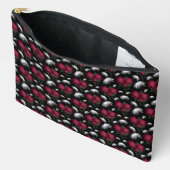 Elegant roze en wit bloemmotief etui (Open)