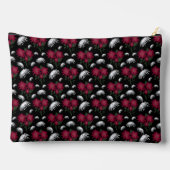 Elegant roze en wit bloemmotief etui (Achterkant)