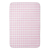 Elegant roze en wit geruit patroon badmat (Voorkant Verticaal)