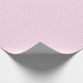 Elegant roze en wit Gingham patroon Cadeaupapier (Hoek)