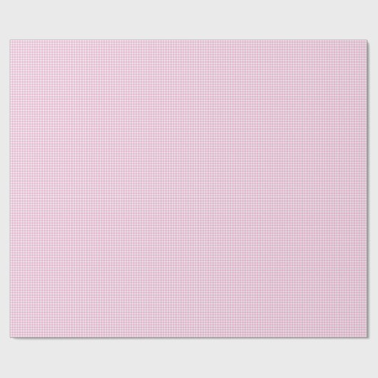 Elegant roze en wit Gingham patroon Cadeaupapier (Vlak)