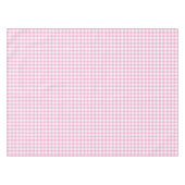 Elegant roze en wit Gingham patroon Tafelkleed (Voorkant (Horizontaal))