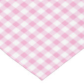 Elegant roze en wit Gingham patroon Tafelkleed (Gekanteld)