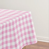 Elegant roze en wit Gingham patroon Tafelkleed (Voorbeeld)