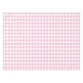 Elegant roze en wit Gingham patroon Tafelkleed (Voorkant (Horizontaal))