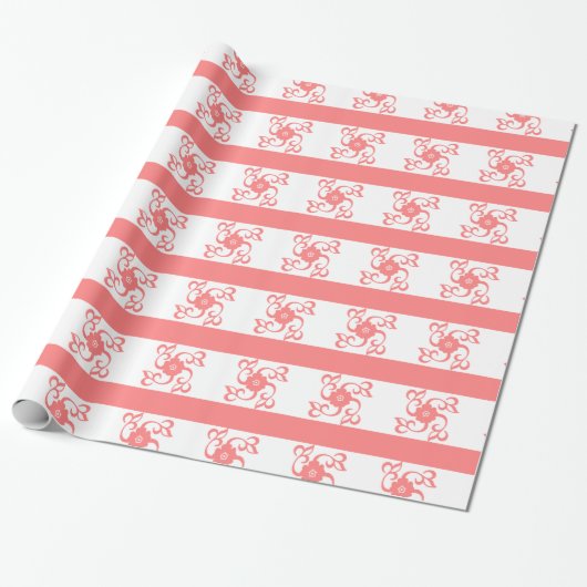 Elegant roze en wit papier voor het verpakken van (Uitgerold)