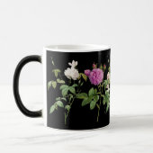 Elegant roze en witte bloemen botanisch ontwerp magische mok (Links)