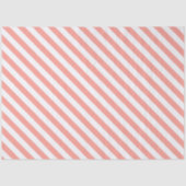 Elegant Roze en Witte Gestreepte Patroon Tissuepapier (Voorkant)