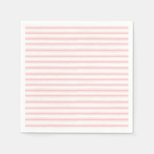 Elegant roze en witte horizontale strepen patroon servet