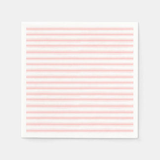 Elegant roze en witte horizontale strepen patroon servet