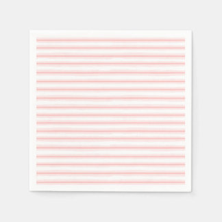 Elegant roze en witte horizontale strepen patroon servet