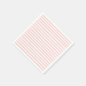 Elegant roze en witte horizontale strepen patroon servet (Hoek)