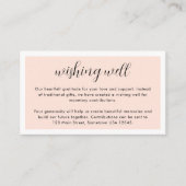 Elegant roze en witte, roomachtige koorddouche informatiekaartje (Voorkant)