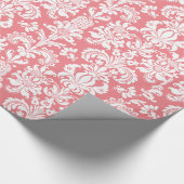 Elegant roze en witte vlindermaskers cadeaupapier (Hoek)