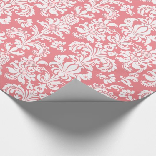 Elegant roze en witte vlindermaskers cadeaupapier (Hoek)