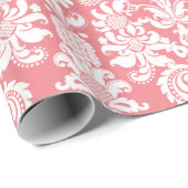 Elegant roze en witte vlindermaskers cadeaupapier (Rol Hoek)