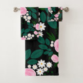 Elegant roze en witte waterverf Verf Bad Handdoek (Insitu)