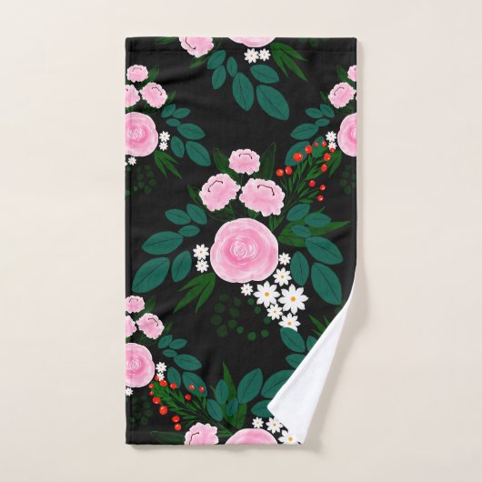 Elegant roze en witte waterverf Verf Bad Handdoek (Handdoek)