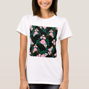 Elegant roze en witte waterverf Verf T-shirt