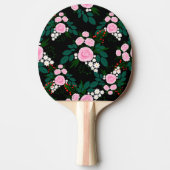 Elegant roze en witte waterverf Verf Tafeltennisbatje (Voorkant)